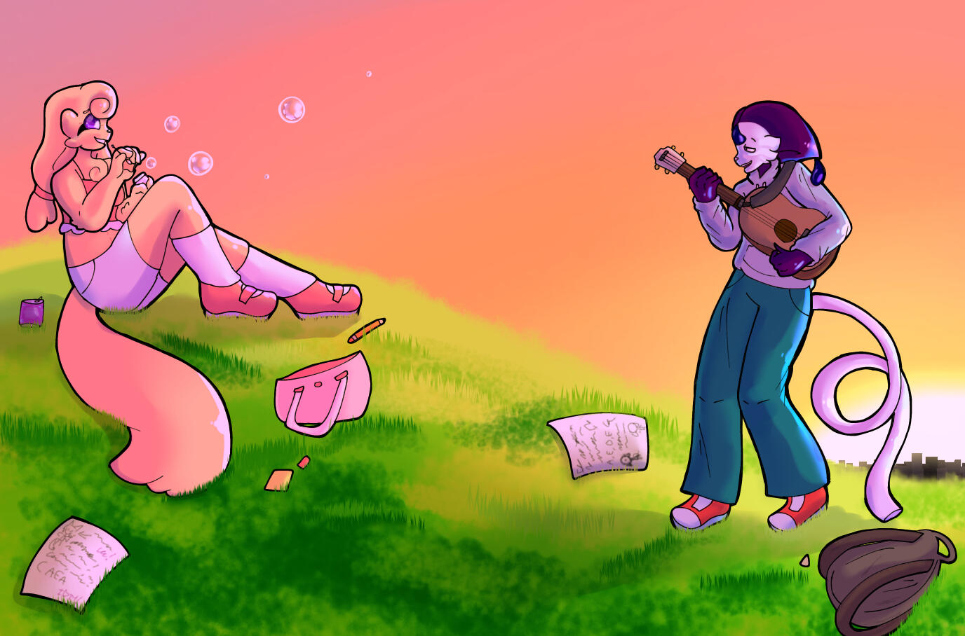 2 fullbodies + background 2 fullbodies + background