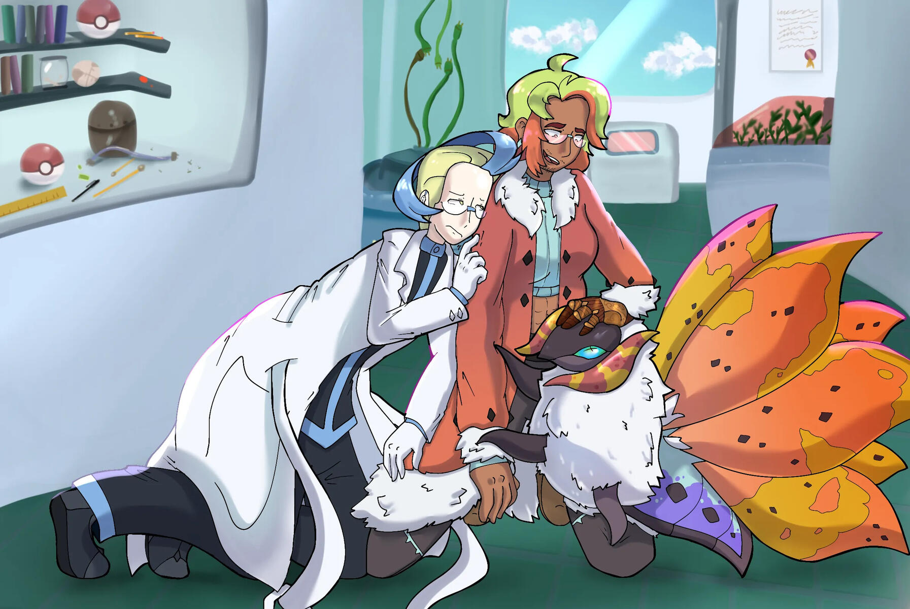 Commission by SquidKola (2 fullbodies + bg) Commission by SquidKola (2 fullbodies + bg)